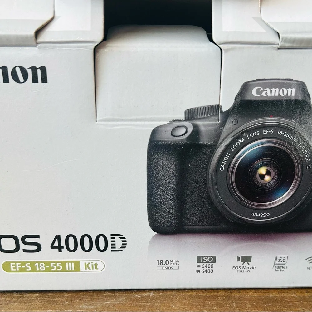 Canon EOS 4000D camera and accessories bundle - brand new! Retail: $475
